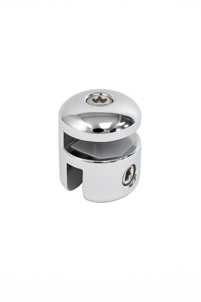 Round Header Panel Fitting 6x6xmm - Chrome