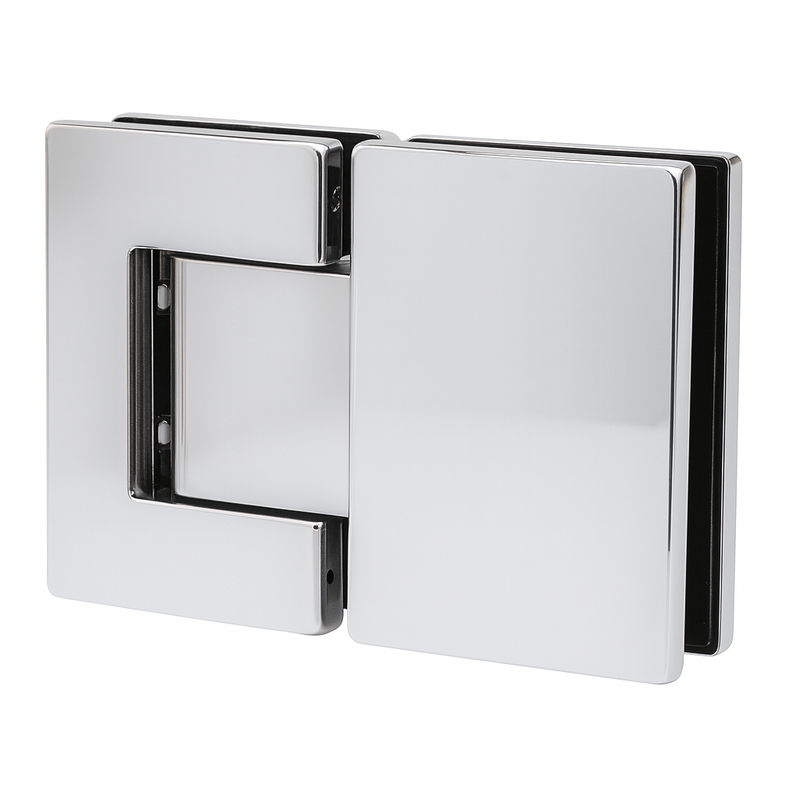 Laguna Hydraulic Hinge - Glass to Glass 180deg - Hold Open - Polished Stainless