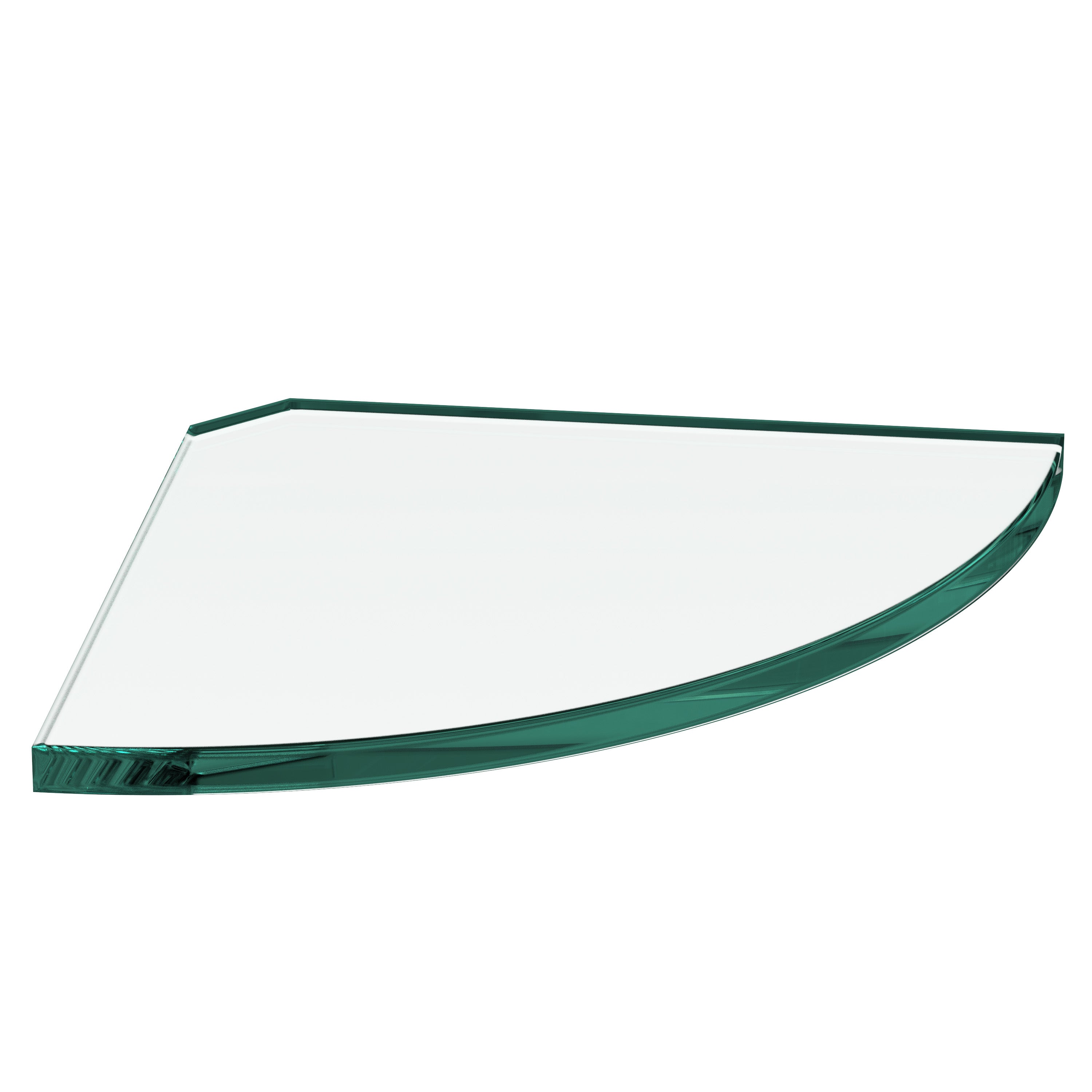 Glass Shelf Round Corner 200x200mm
