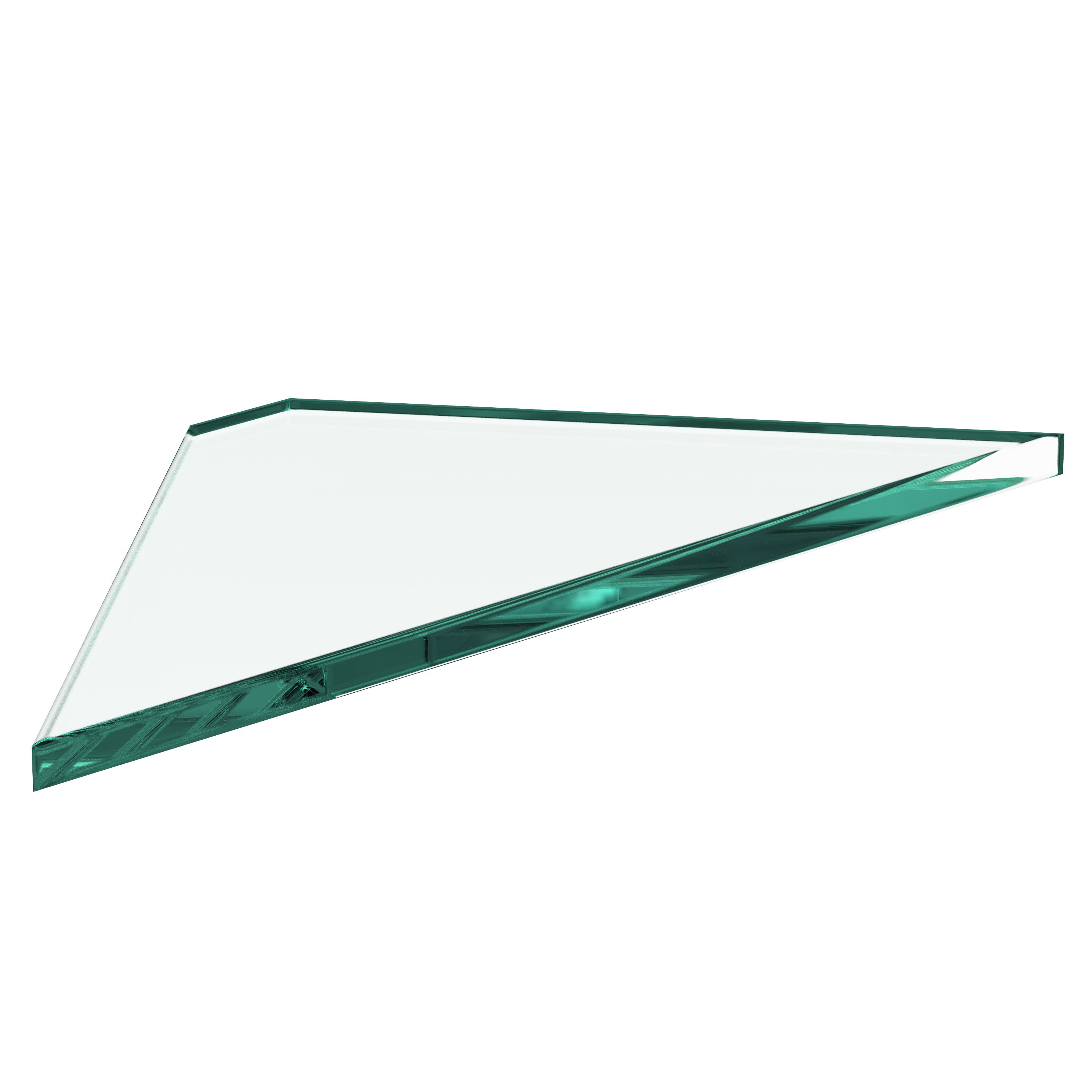 Glass Shelf Angled Corner 250x250mm