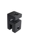 Square Header Panel Fitting 6x6mm - Black