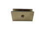 Square Glass Clamp Bracket 10mm - Brushed Brass