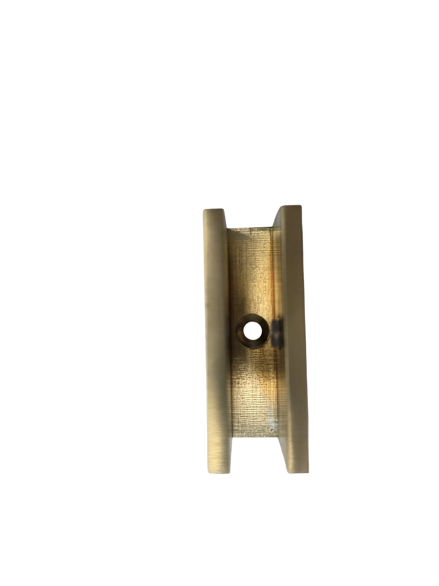 Square Glass Clamp Bracket 10mm - Brushed Brass
