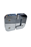 Curved Edge Shower Hinge - Glass to Glass - Polished Chrome