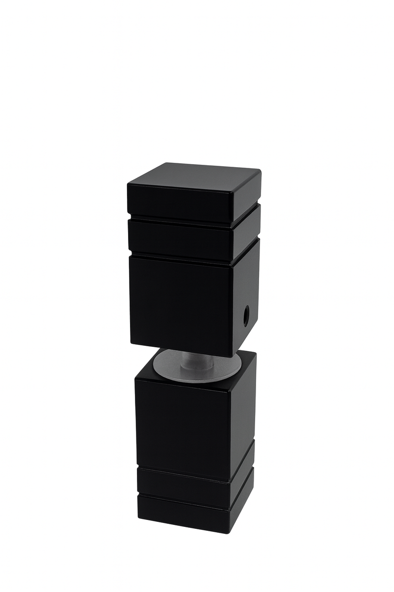Square Pull Knob - 25mm - Powdercoated Black