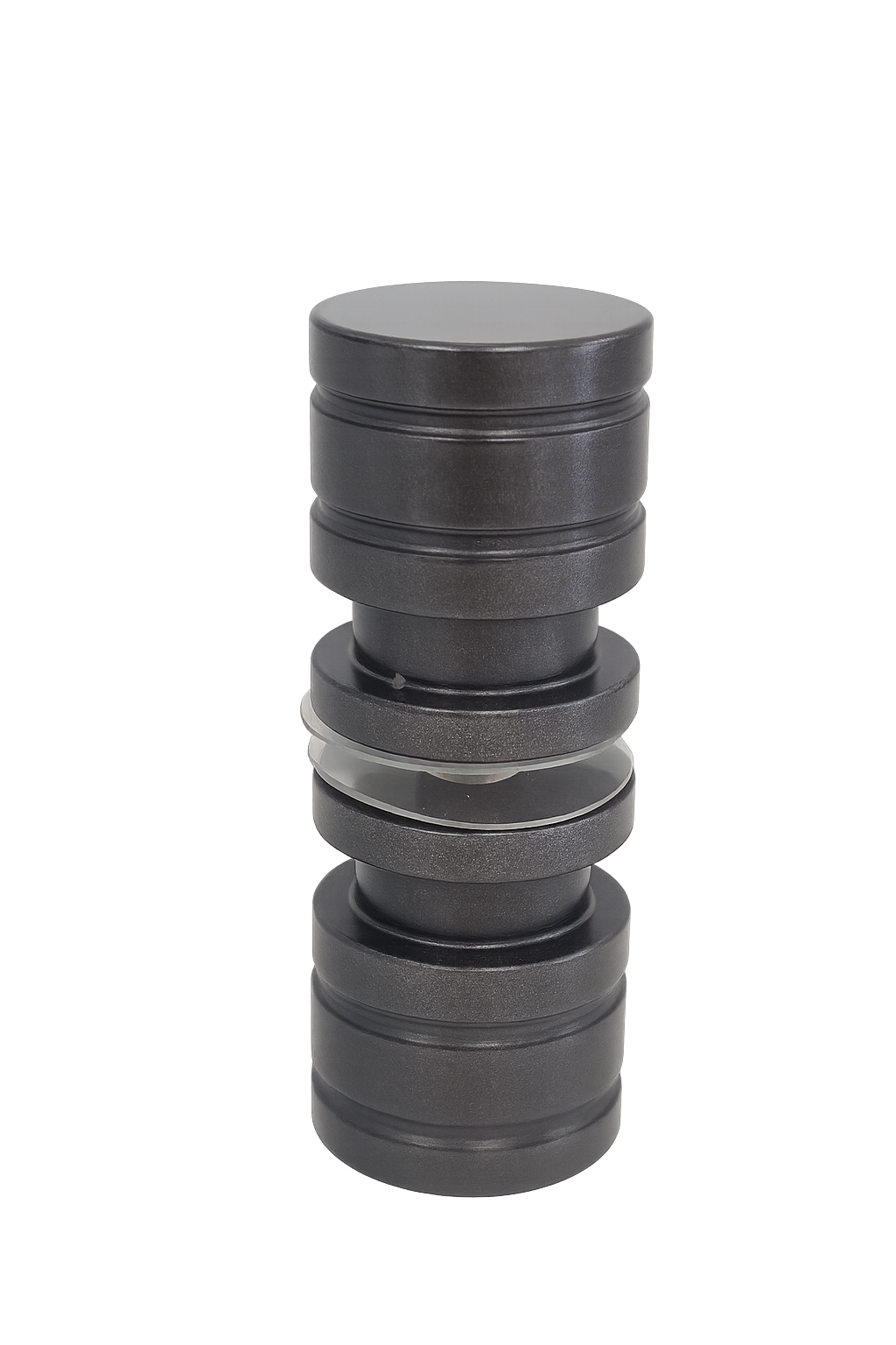 Double Ring Pull Knob - 38mmDia - Powdercoated Gunmetal