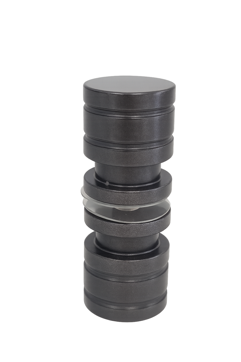 Double Ring Pull Knob - 38mmDia - Powdercoated Gunmetal