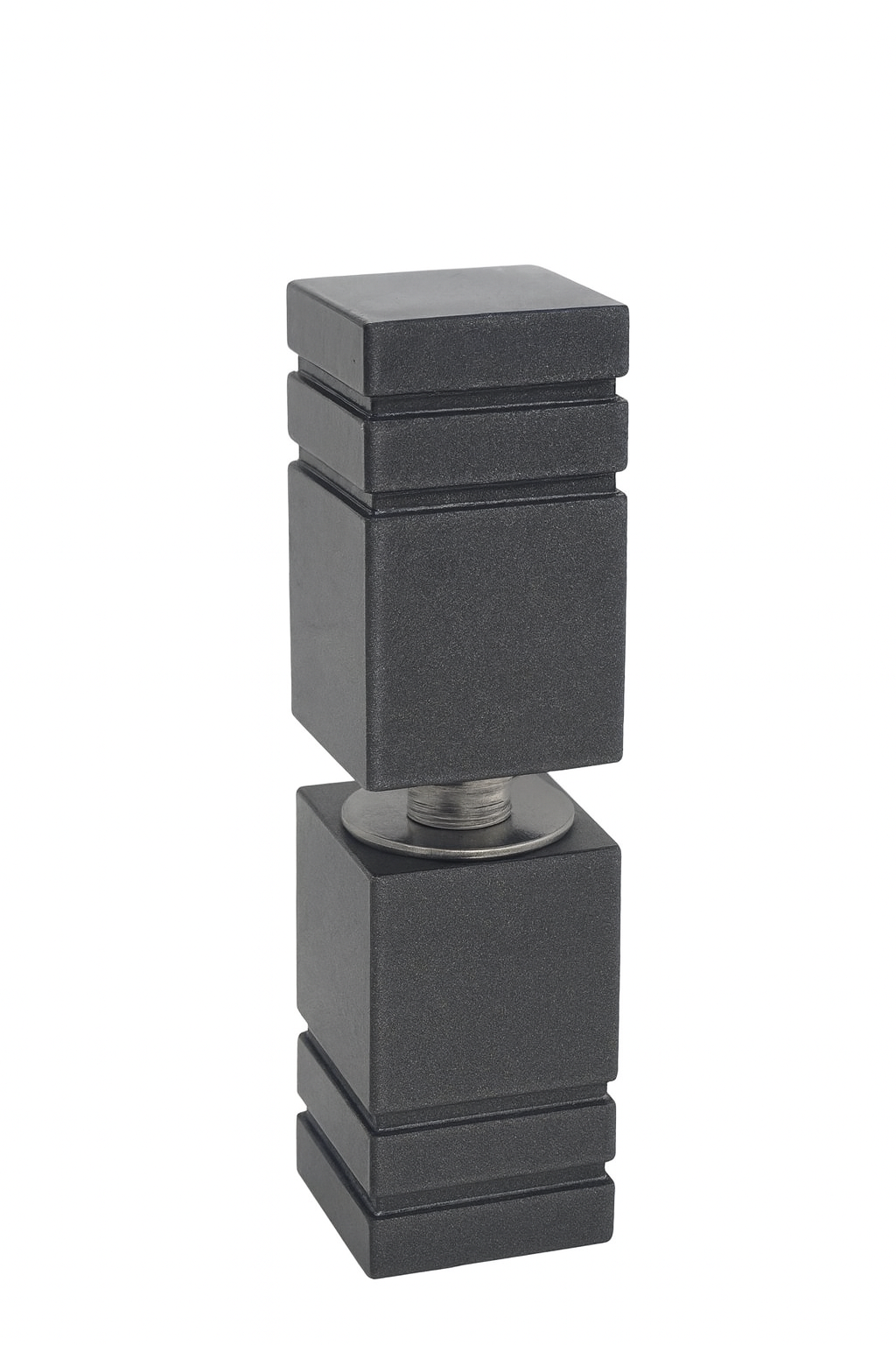 Square Pull Knob - 25mm - Powdercoated Gunmetal