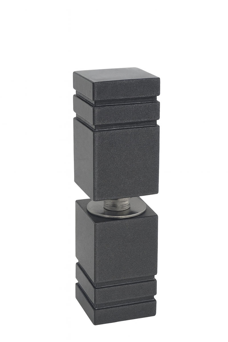 Square Pull Knob - 25mm - Powdercoated Gunmetal