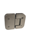 Curved Edge Shower Hinge - Glass to Glass - Satin Nickel (Brushed Nickel)