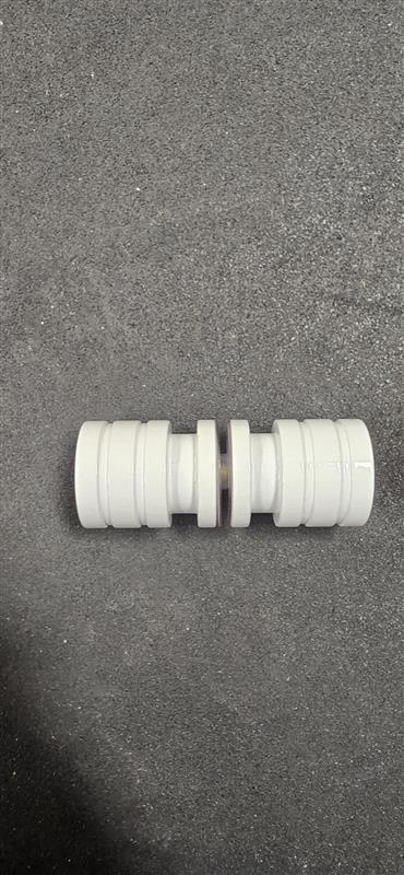 Double Ring Pull Knob - 38mmDia - Powdercoated White