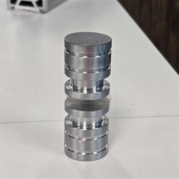 Double Ring Pull Knob - 38mmDia - Satin Chrome