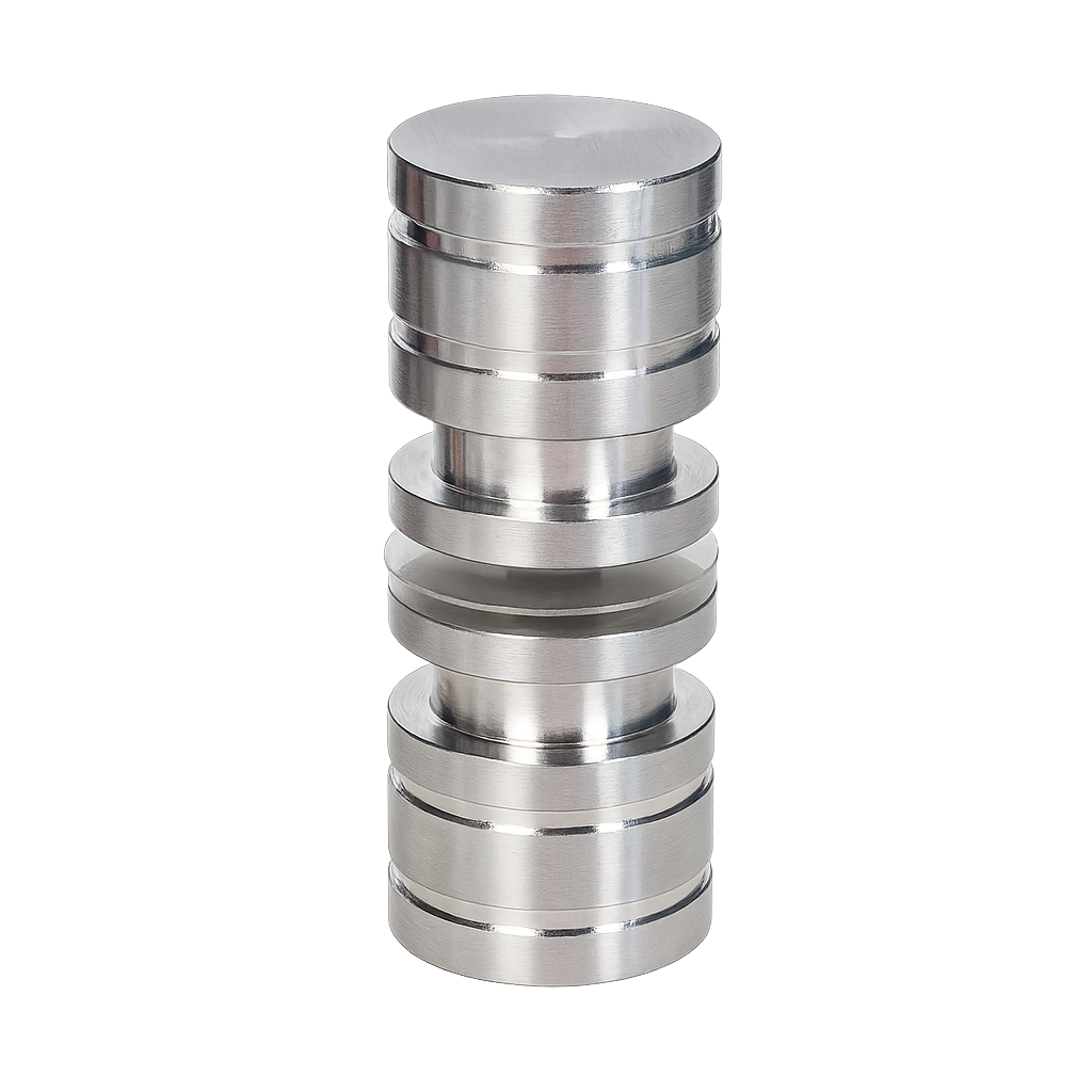 Double Ring Pull Knob - 38mmDia - Satin Chrome