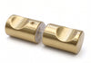 Shower Pull Round Barrel Knob 25mm Dia - Brushed Brass