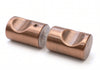 Shower Pull Round Barrel Knob 25mm Dia - Brushed Copper