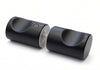 Shower Pull Round Barrel Knob 25mm Dia - Black