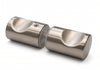 Shower Pull Round Barrel Knob 25mm Dia - Brushed Nickel