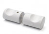 Shower Pull Round Barrel Knob 25mm Dia - White