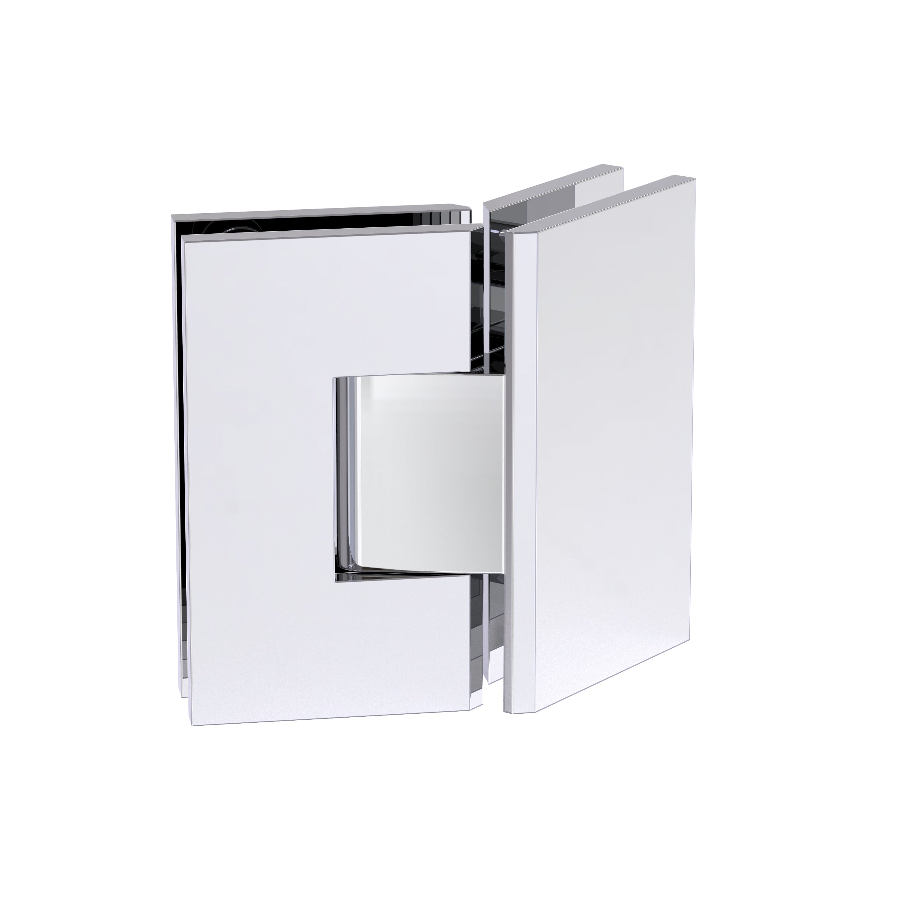 Shower Hinge, Glass To Glass 135deg - HOLE TO NOTCH - Chrome