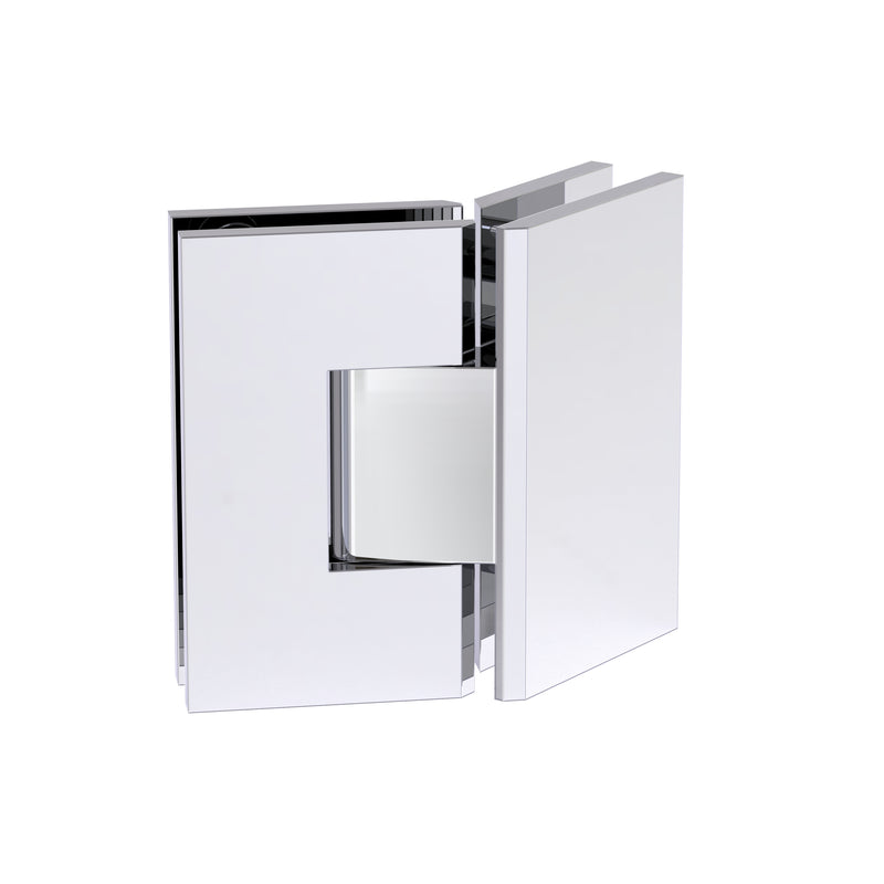Shower Hinge, Glass To Glass 135deg - HOLE TO NOTCH - Chrome