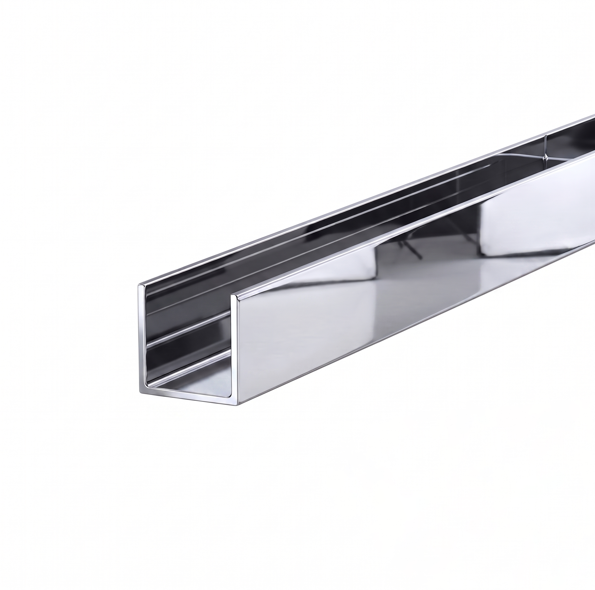 U Channel 25 x 20mm, 5000mm - Chrome