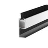Aluminium Door Seal, 90 Deg. For 12mm Glass