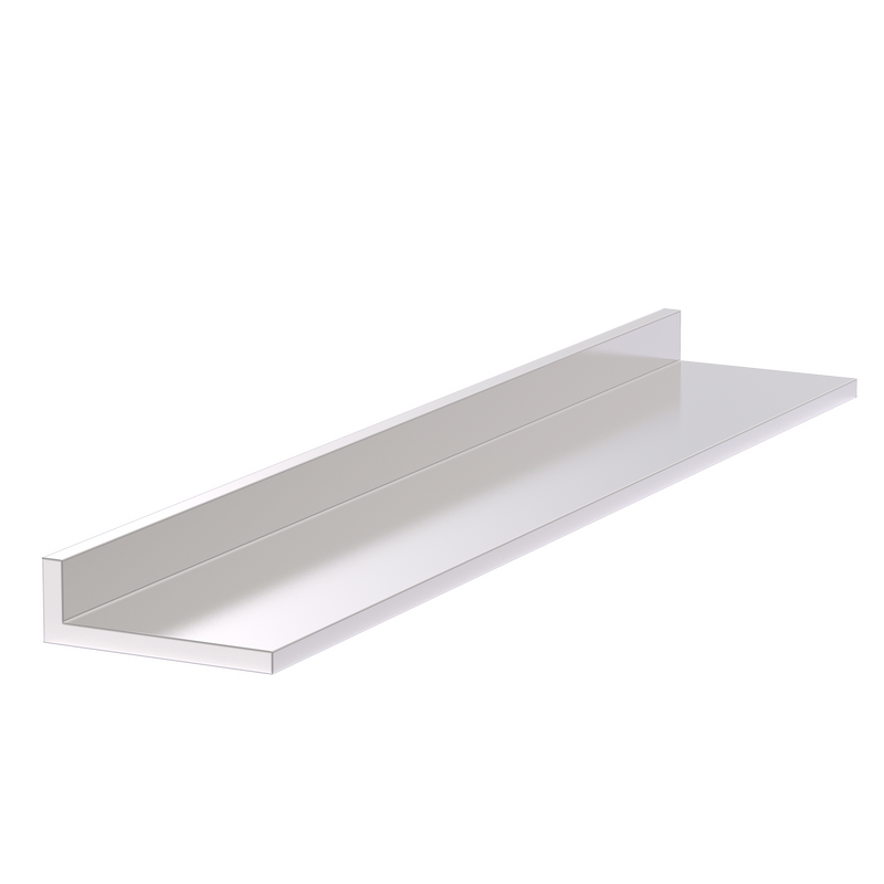 Angle Section, 6x18mm x 2M - Polished Anodised