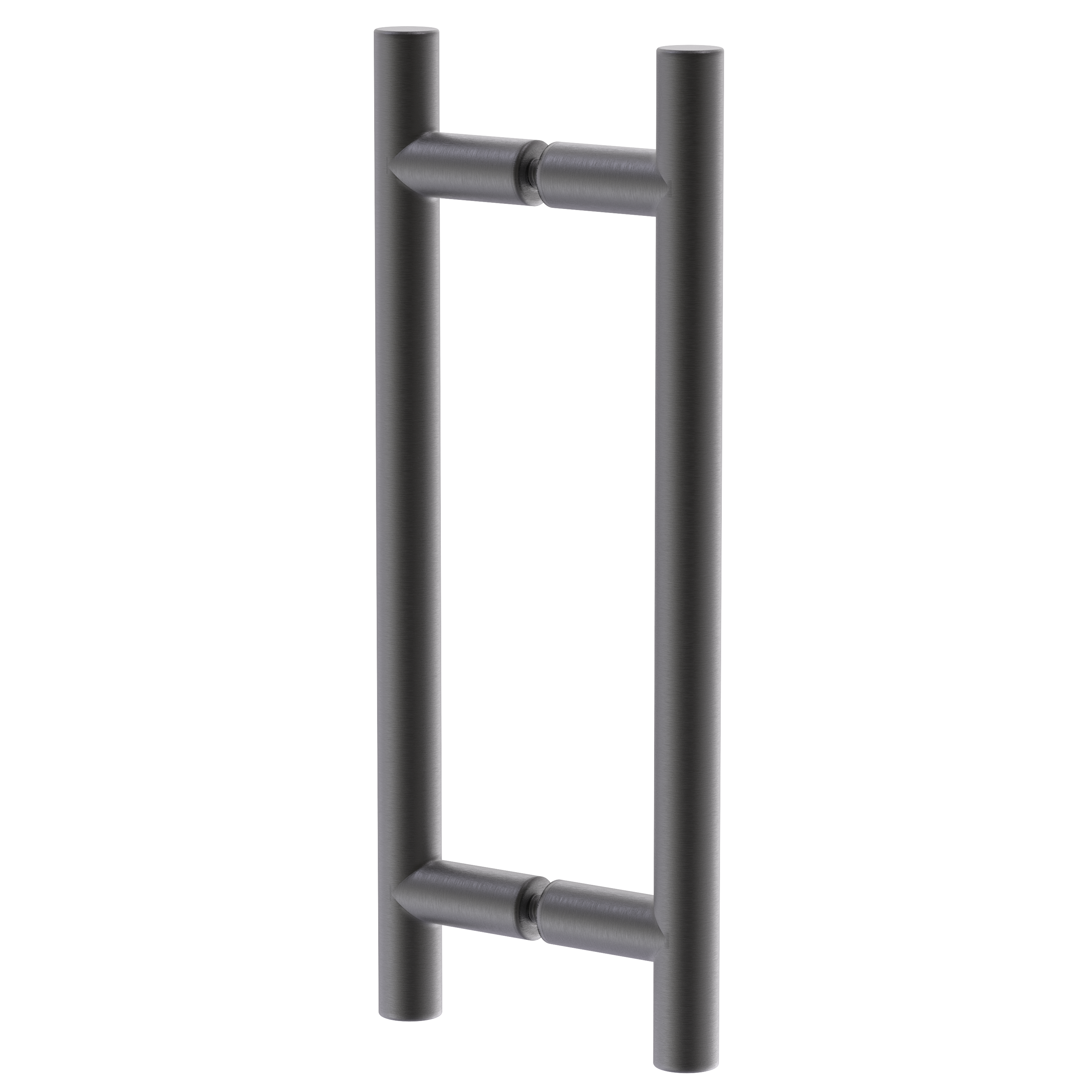 Round H Handle - 250mm Centres - Powdercoated Gunmetal