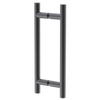 Round H Handle - 250mm Centres - Powdercoated Gunmetal