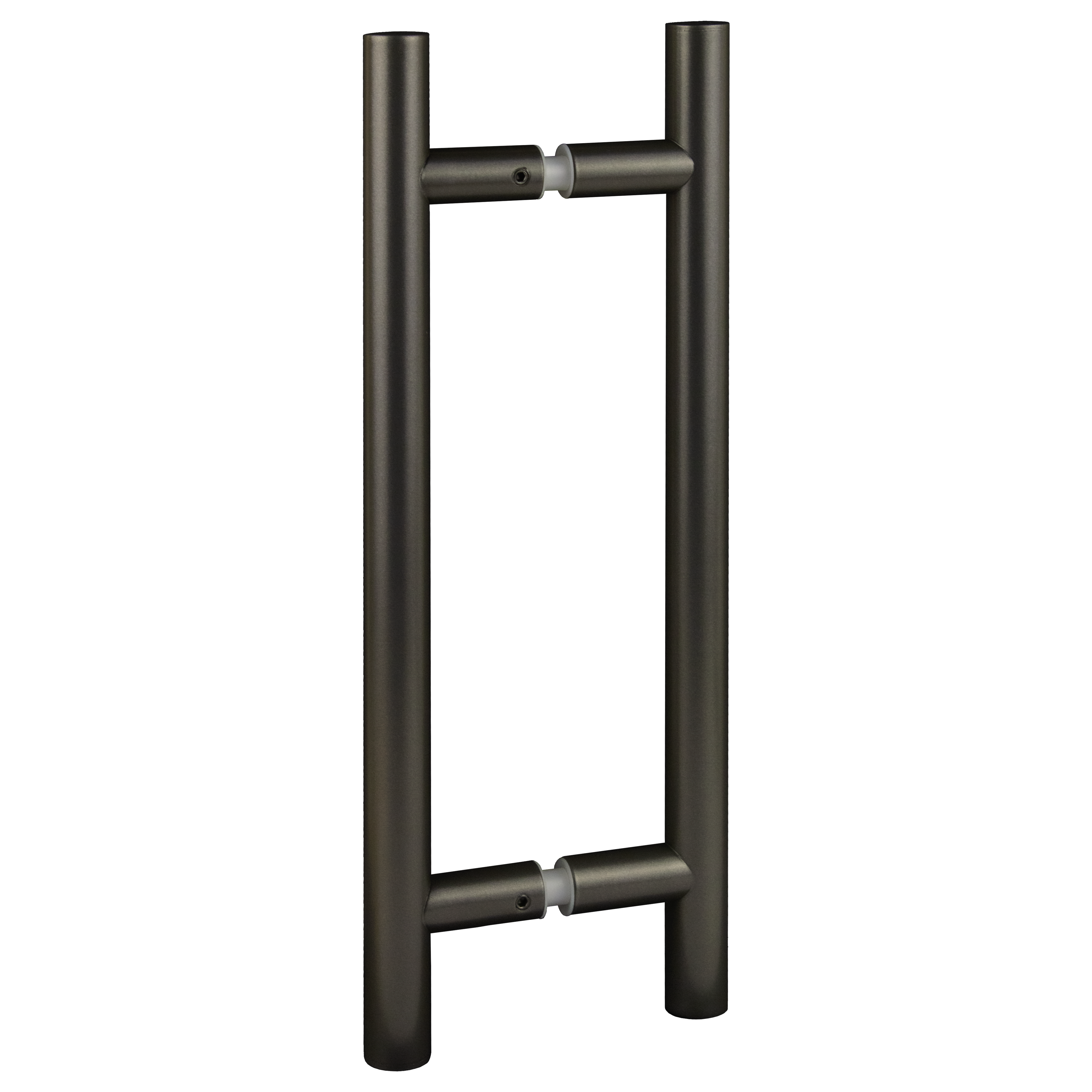 Round H Handle - 250mm Centres - Powdercoated Gunmetal