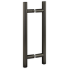 Round H Handle - 250mm Centres - Powdercoated Gunmetal