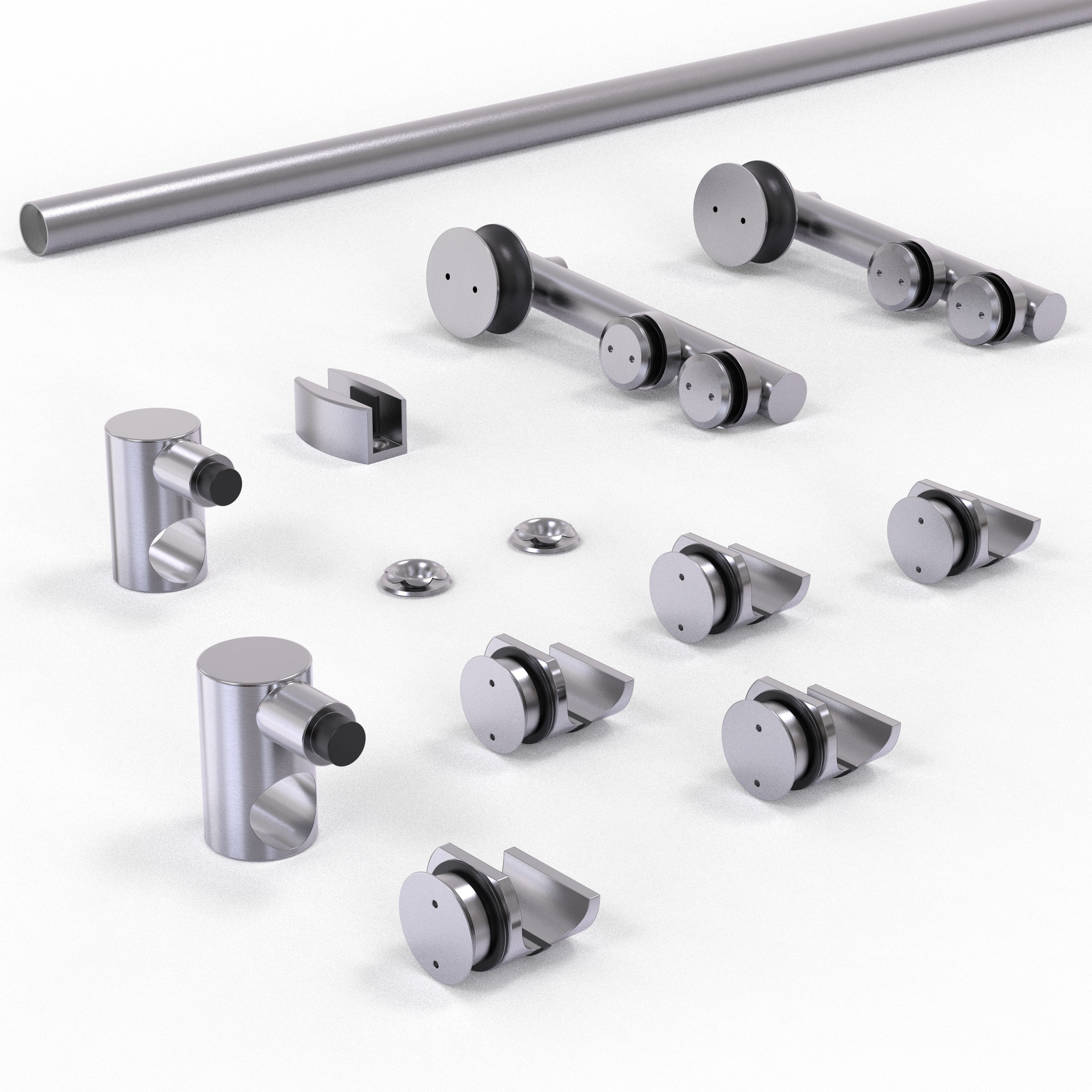 Point Fix Sliding Door Kit (Glass Mount - 3m)