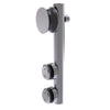 Point Fix Slider Glass Dfoor Hanger on Round Bar - Satin