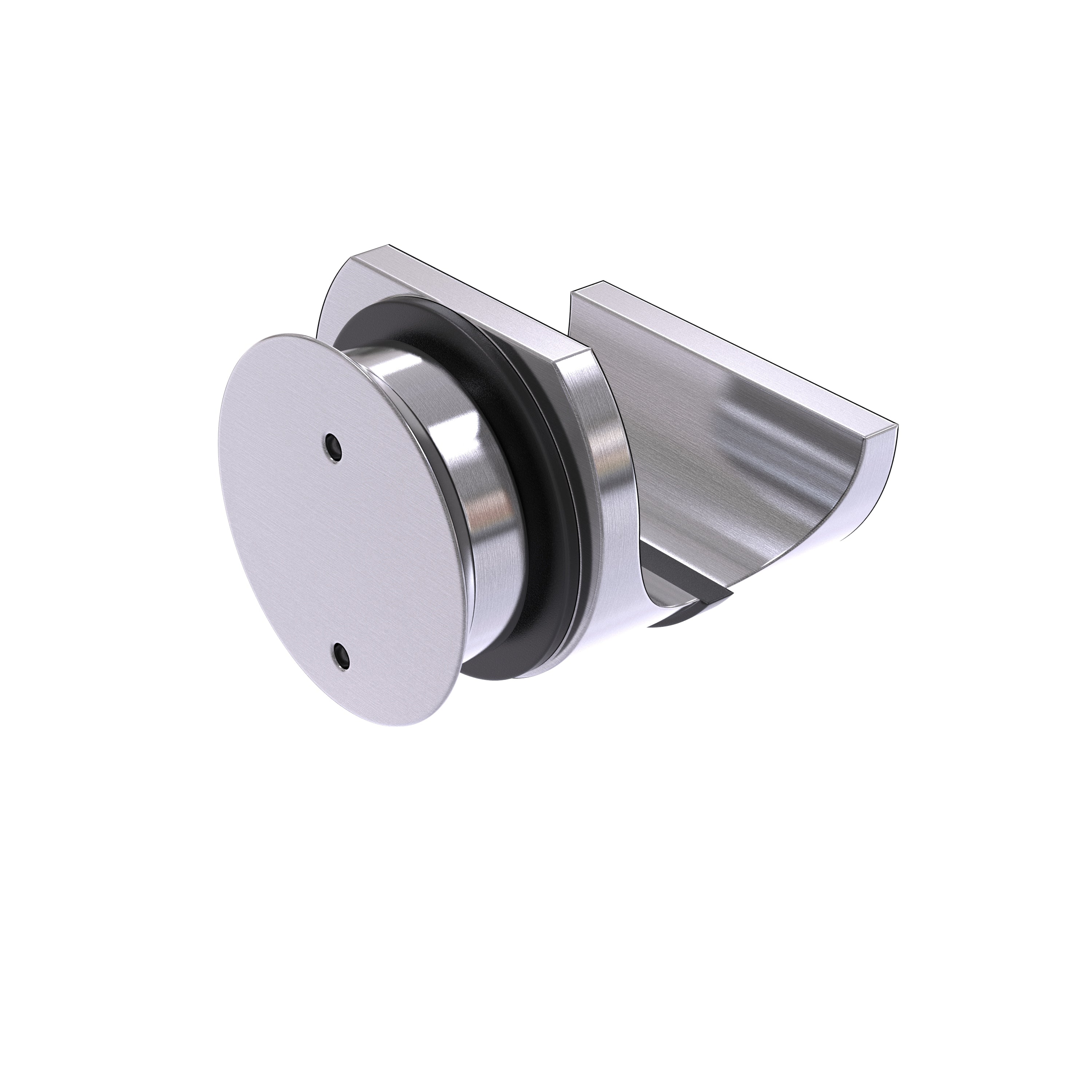 Point Fix Slider Tube Rail Glass Mount Clamp - Satin