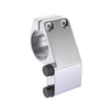 Point Fix Slider Glass Stop Rectangle Flat, Left Hand - Satin