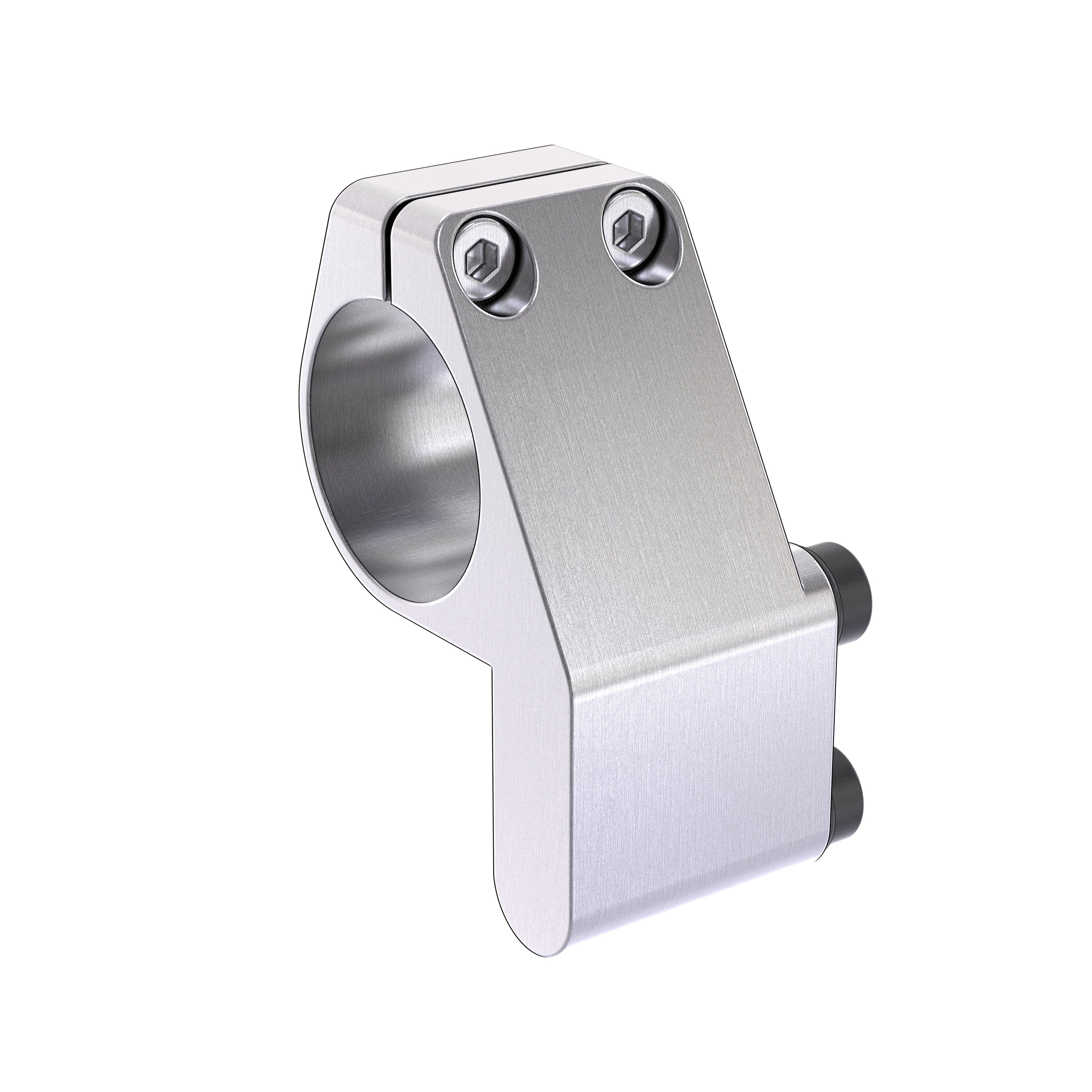 Point Fix Slider Glass Stop Rectangle Flat, Right Hand (Satin)