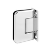 ROUNDED Shower Hinge, Wall To Glass 90deg (Centre Backplate)