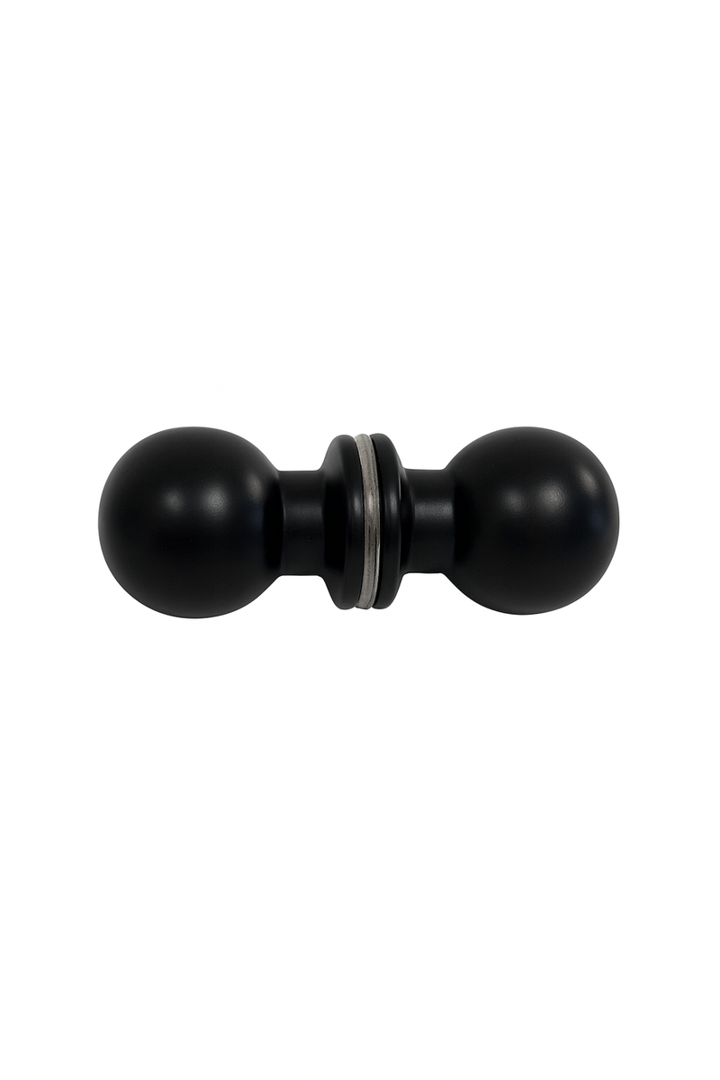 Round Ball Knob Handle - 38mmDia - Powdercoated Black