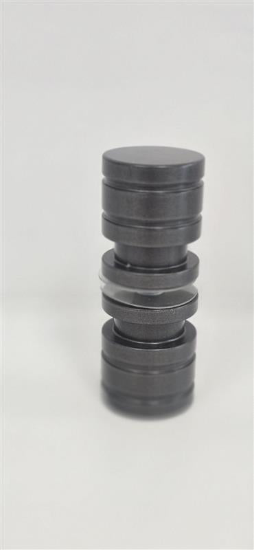 Double Ring Pull Knob - 38mmDia - Powdercoated Gunmetal