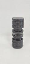 Double Ring Pull Knob - 38mmDia - Powdercoated Gunmetal