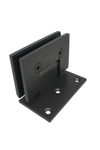 Shower Hinge, Wall To Glass 90deg (50mm Offset Backplate) - Powdercoated Gunmetal