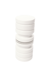 Double Ring Pull Knob - 38mmDia - Powdercoated White