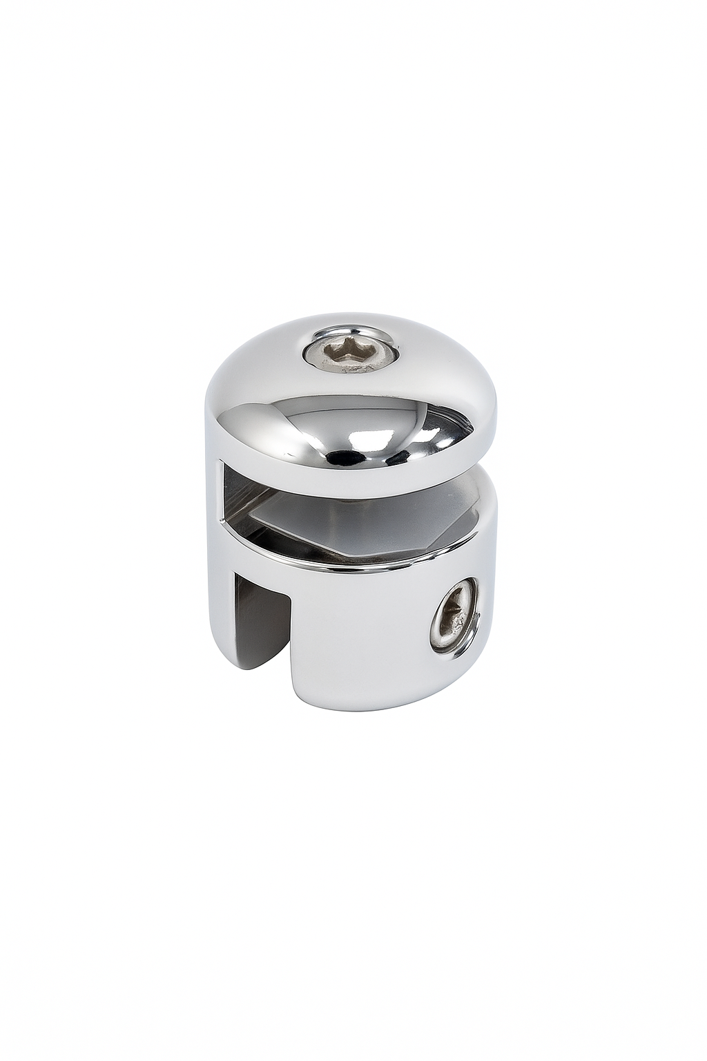 Round Header Panel Fitting 6x6xmm - Chrome
