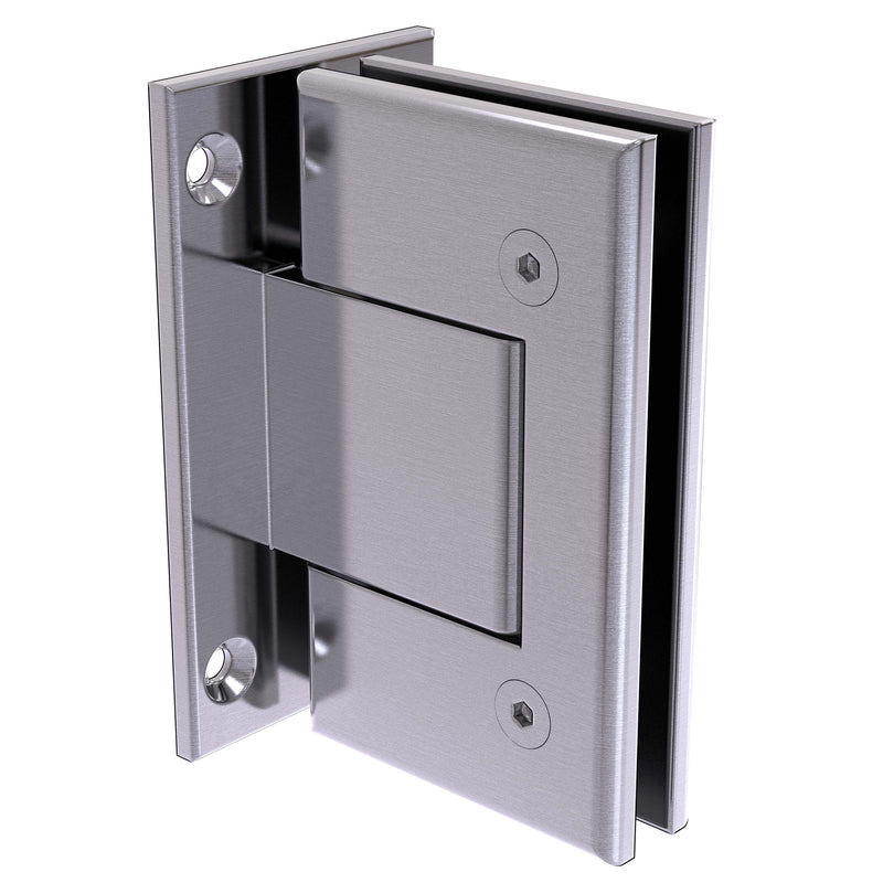 Vienna Hinge, Wall to Glass, Centre T Backplate - Non-Hold Open (Pair)