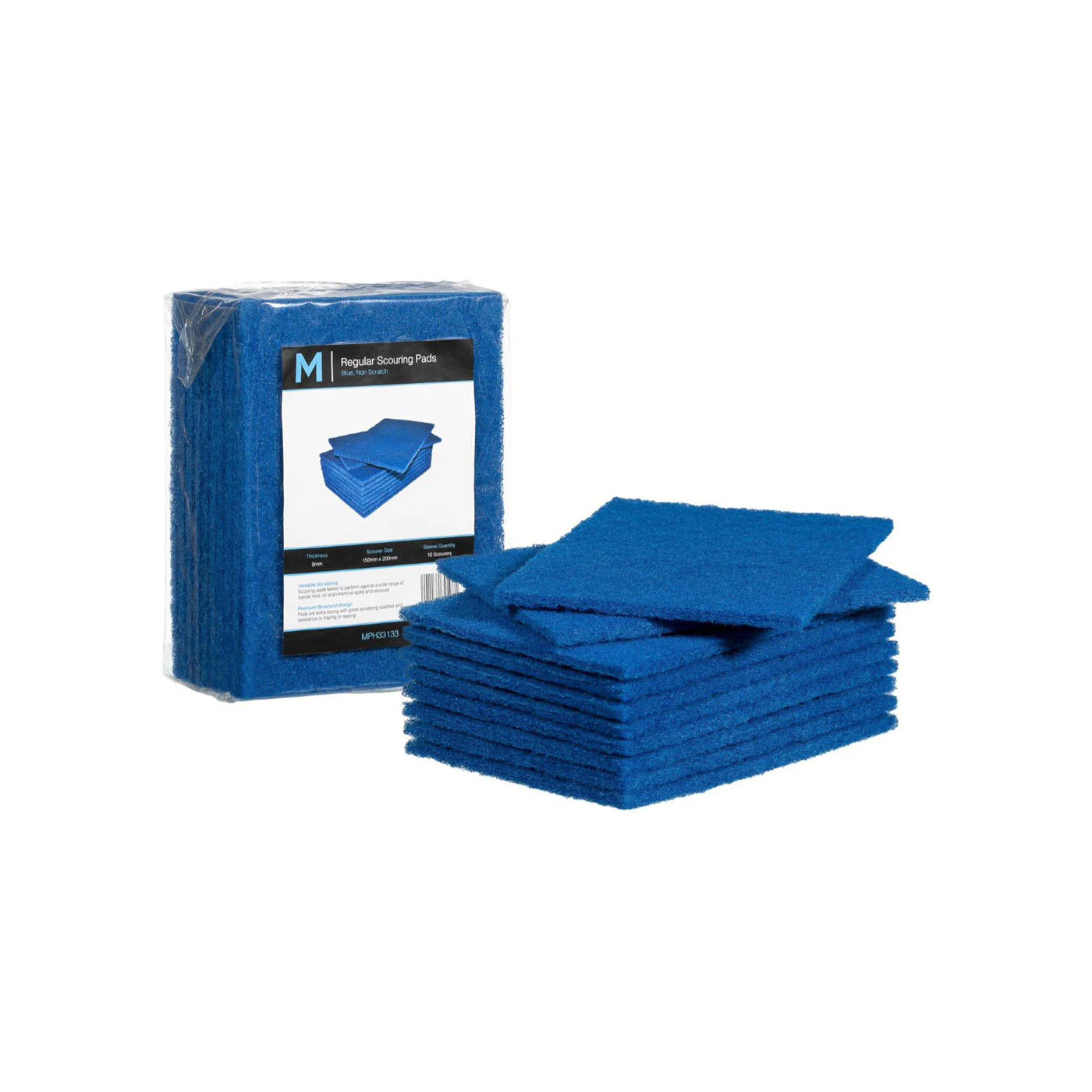 Medium Duty Scouring Pads 10/pk - Blue