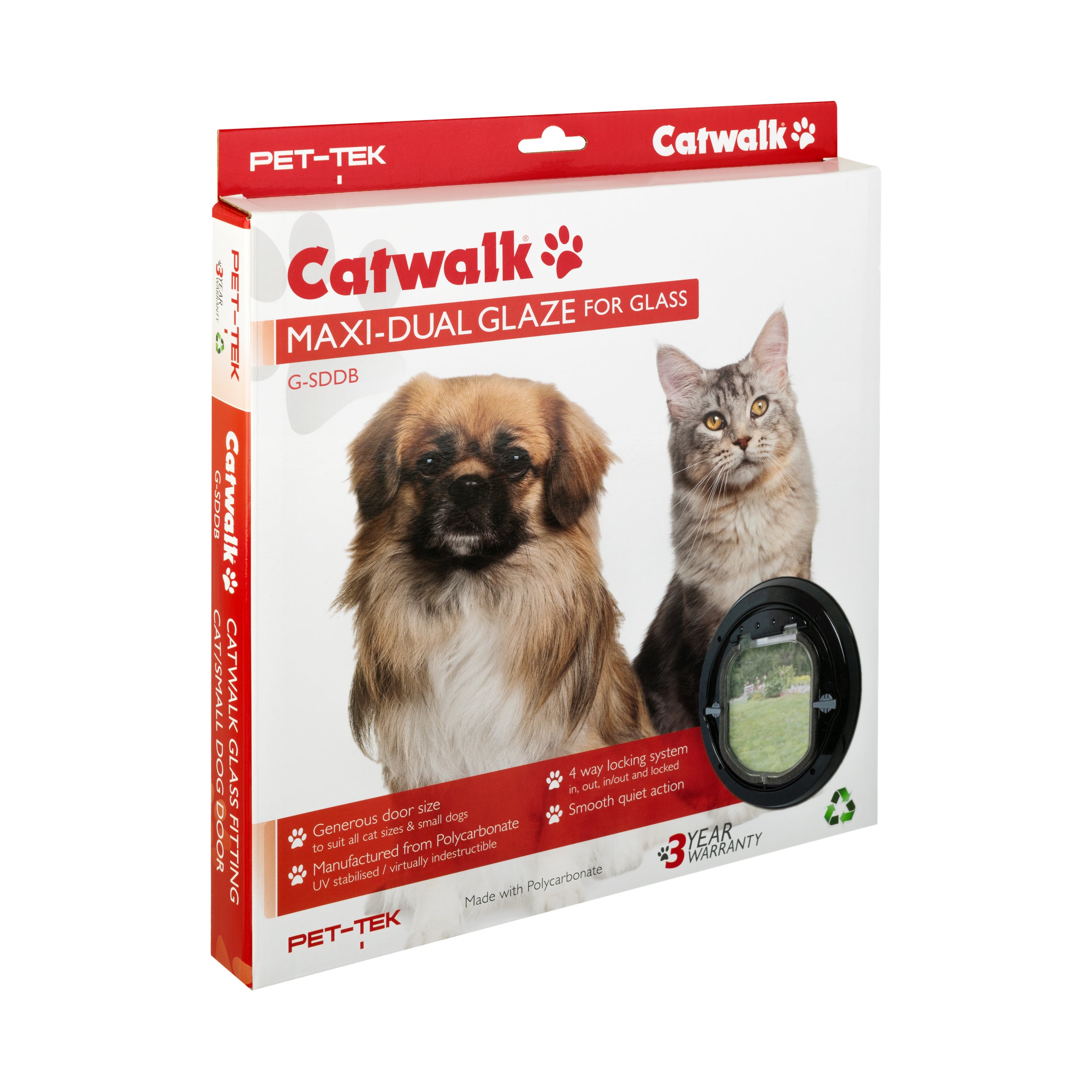 Pet-Tek Glass Fitting Maxi Dual Glaze – Black