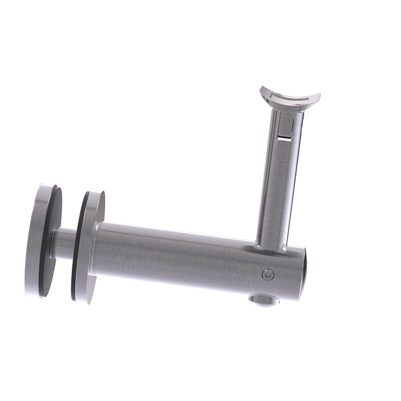 Round Adjustable Handrail Bracket Glass Mounted