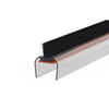 Door Seal, Polycarbonate, Inline 180deg, 12mm Glass