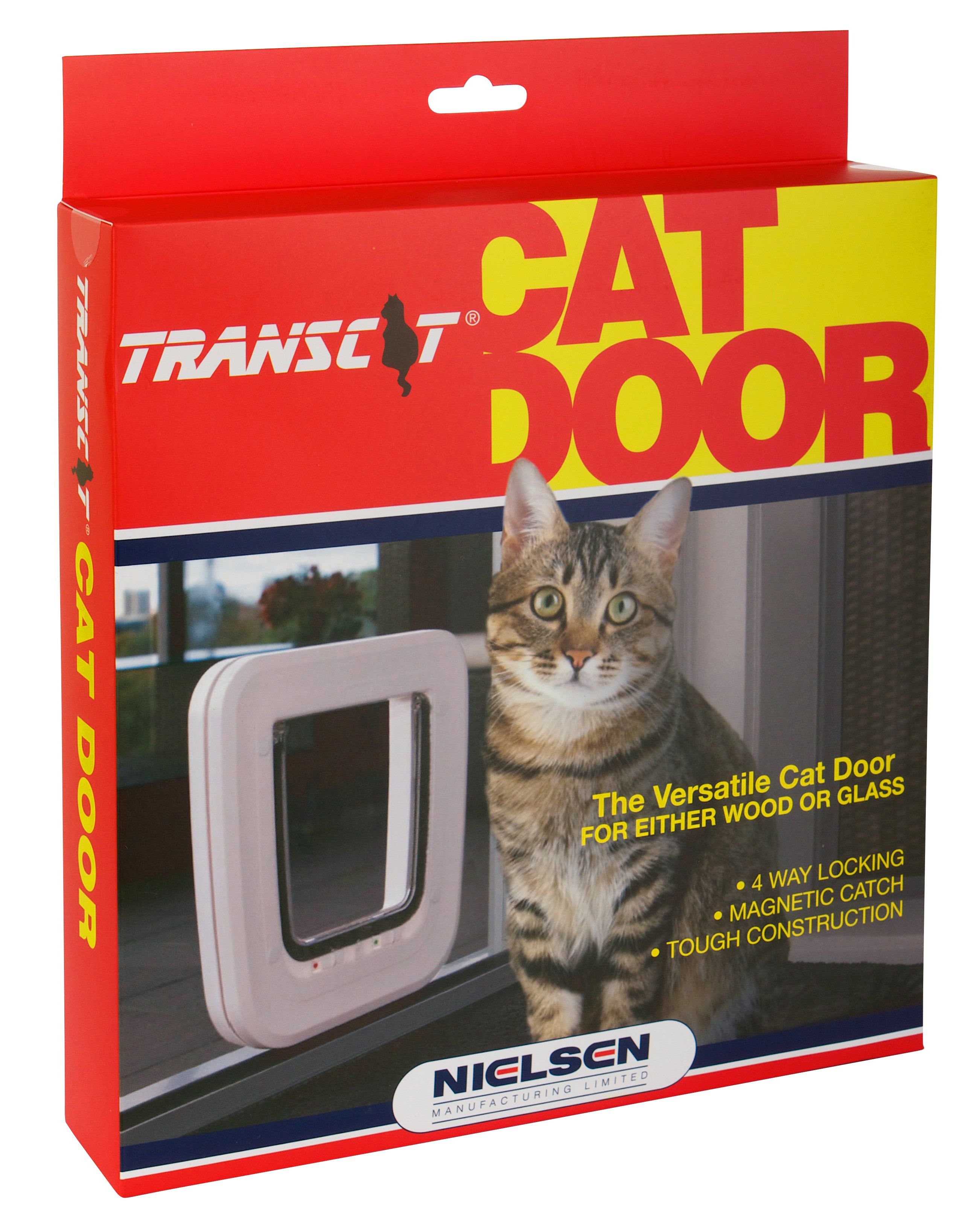 Transcat White Cat Door, Flap Size 140 x 145mm