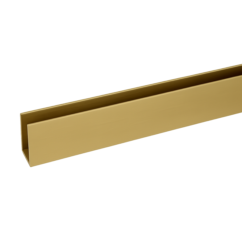 Shower Channel, 15x25mm x 3M - Brushed Brass